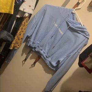 I am unwell cropped hoodie